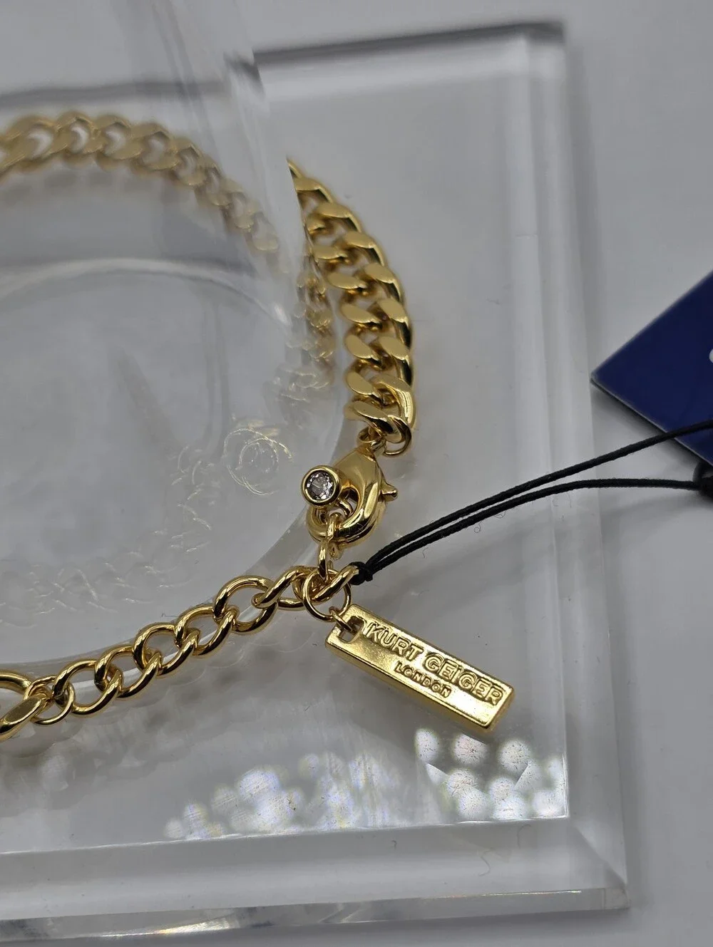 Kurt Geiger Gold Curb Chain Bracelet